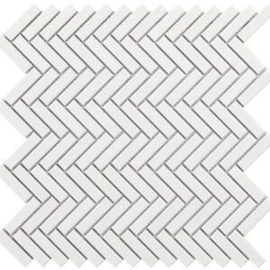 white chevron mosaic tiles glossy decorative wall tile