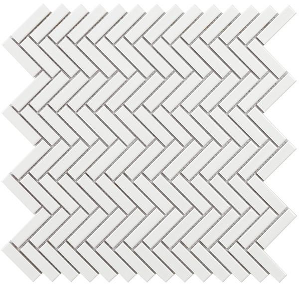 white chevron mosaic tiles glossy decorative wall tile